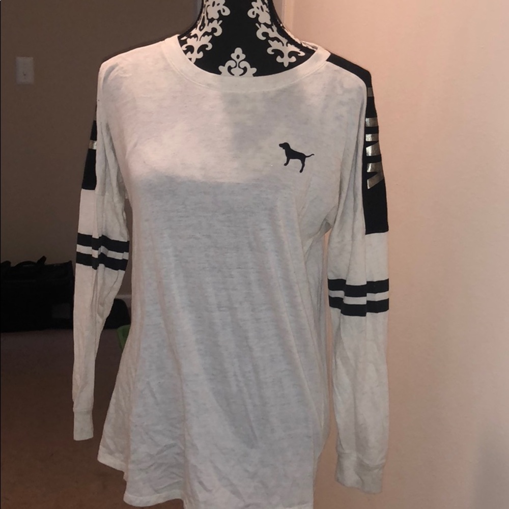 LAST CALL: PINK jersey tee cream Long Sleeve